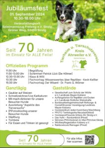 Jubiläumsfest Tierheim u. Tierschutzverein Kreis Ahrweiler e. V. @ Freiwegheim